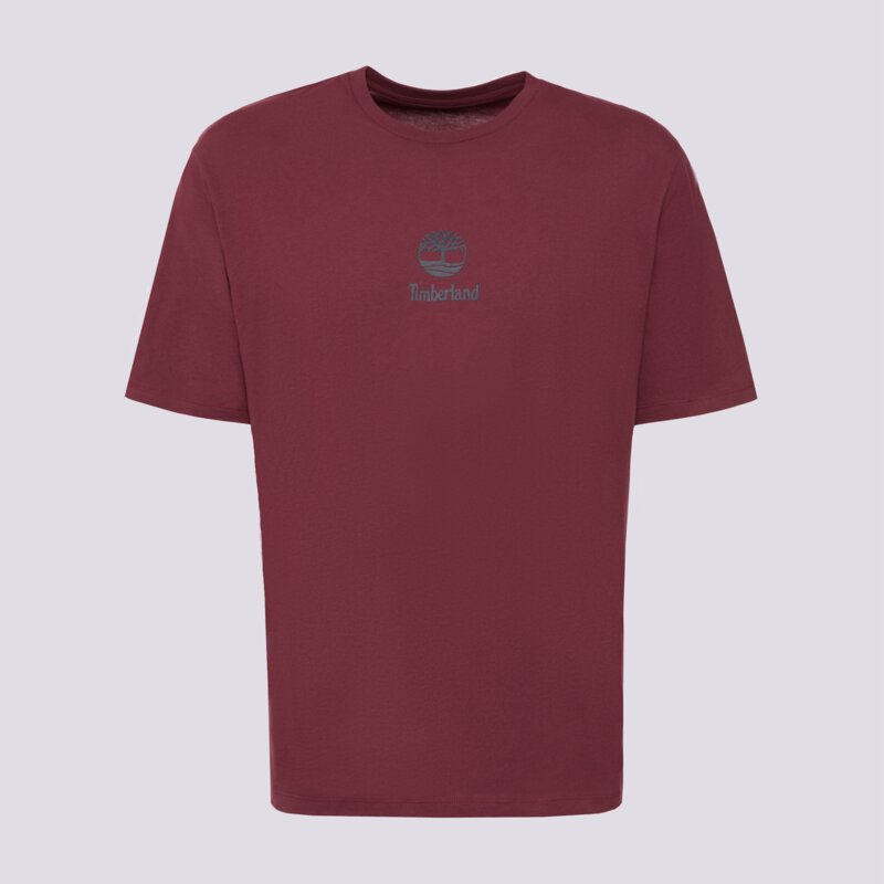 TIMBERLAND TRIČKO NEW SMALL LOGO PRINT SS TEE BURGUNDY